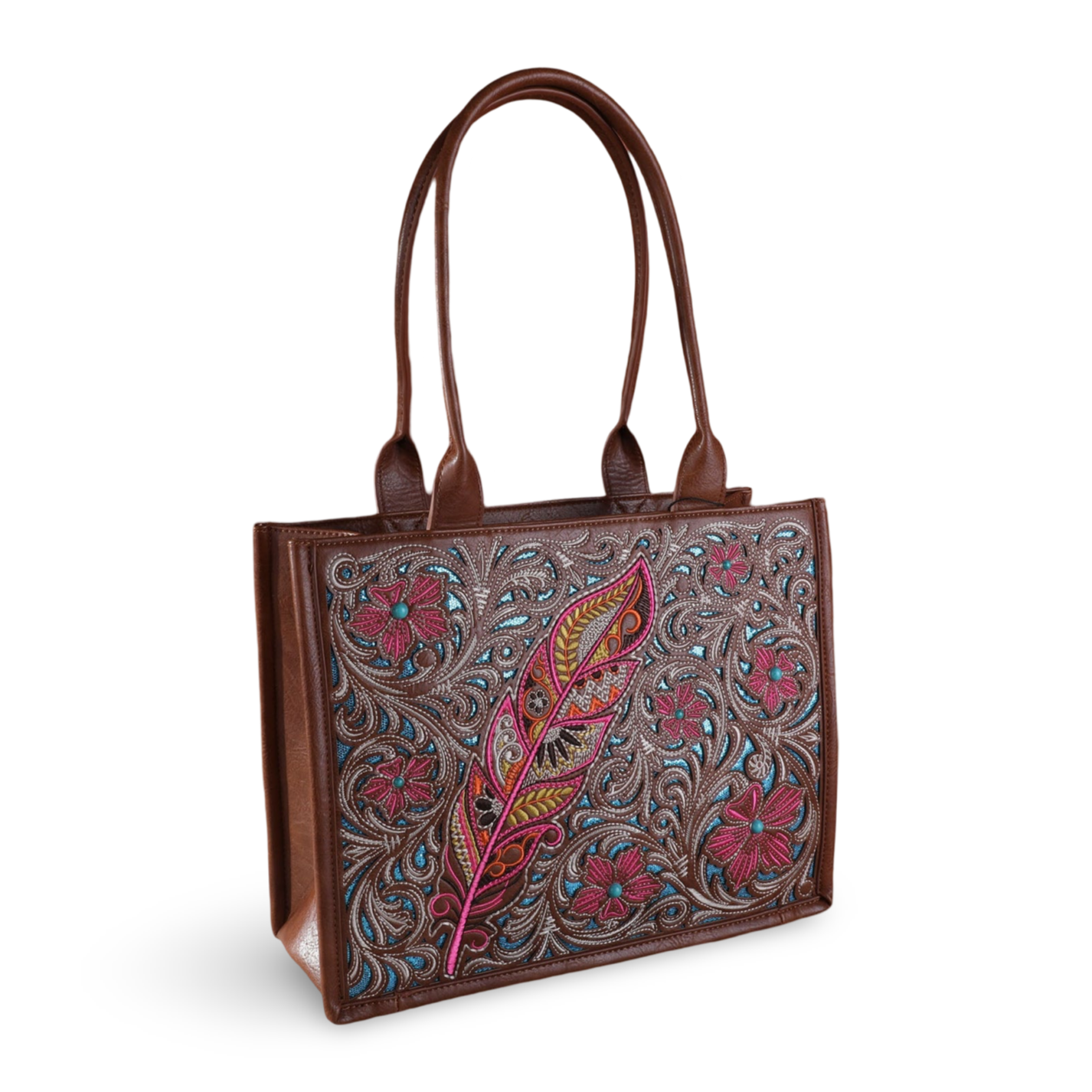 Montana West Embroidered Floral Concealed Carry Tote