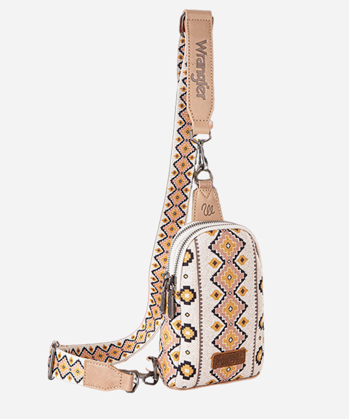 Wrangler Southwestern Aztec Print Sling Bag