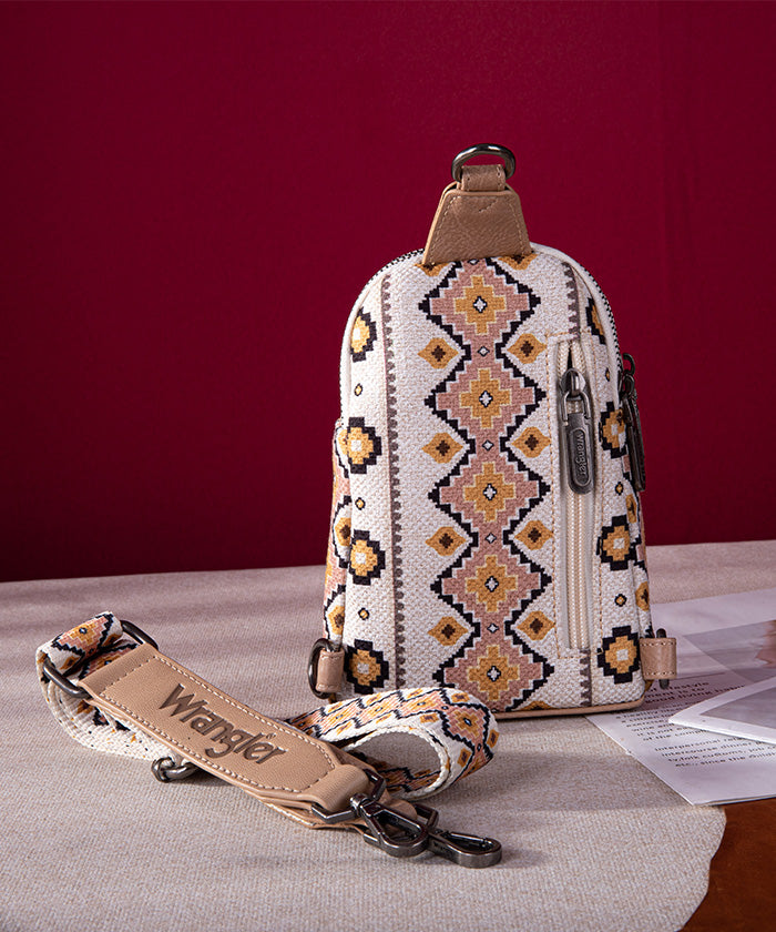 Wrangler Southwestern Aztec Print Sling Bag