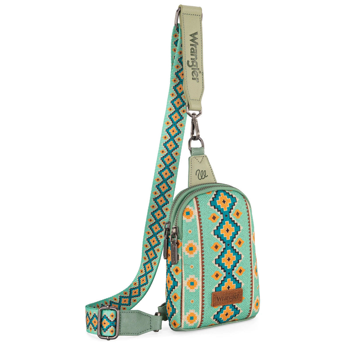 Wrangler Southwestern Aztec Print Sling Bag